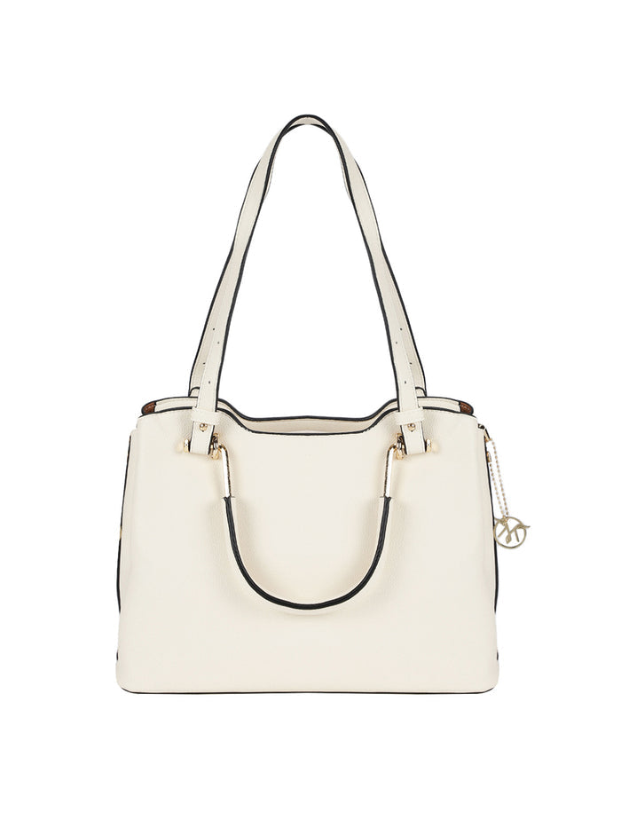 Phoebe Beige Satchel Bag