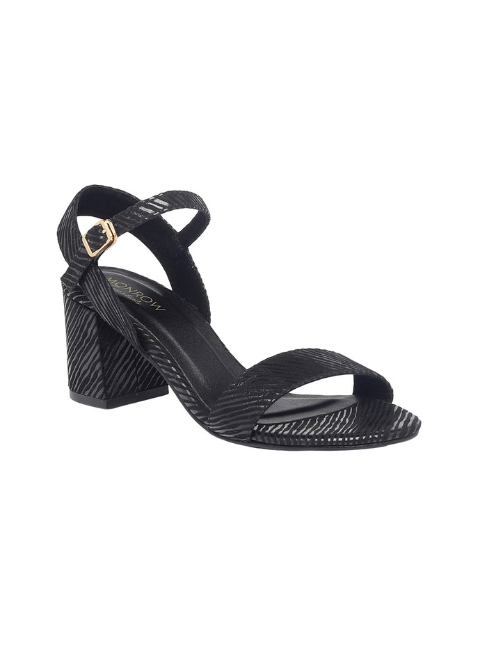 Polina Black Block Heels