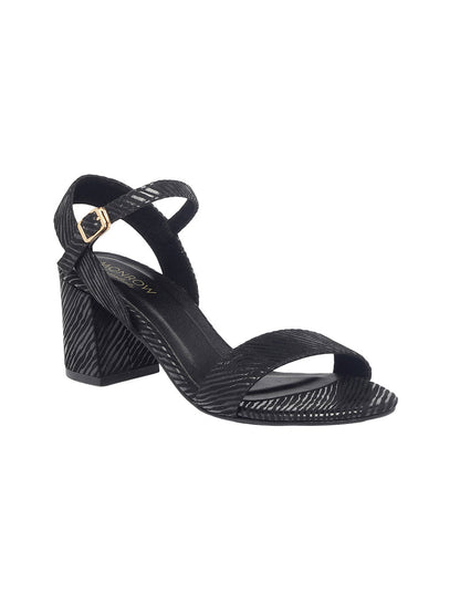 Polina Black Block Heels
