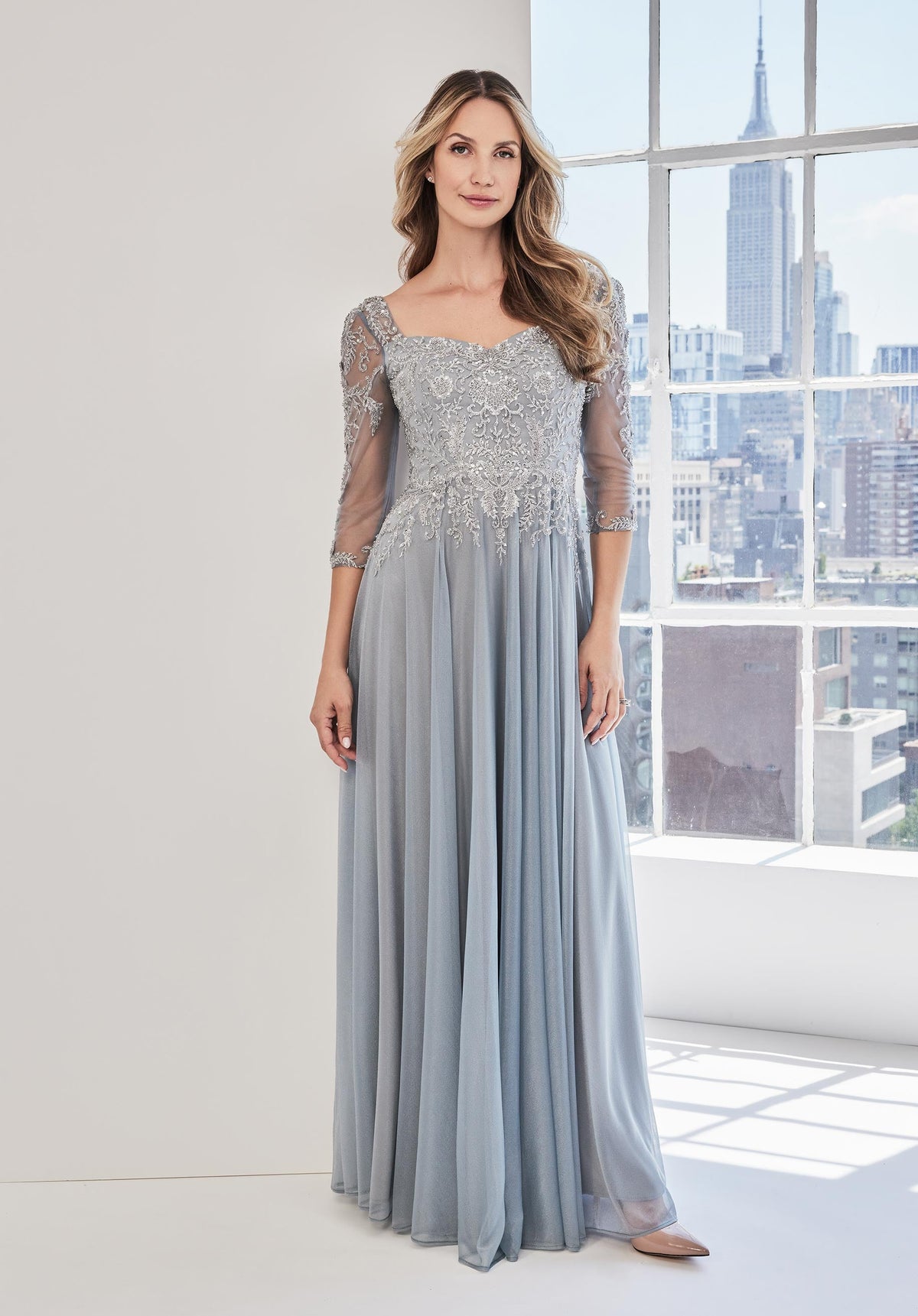 MGNY Madeline Gardner New York 73125 A Line Mother of the Bride Long Formal Dress