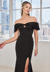 MGNY Madeline Gardner New York 73129 Long Formal Fitted Slit Evening Dress