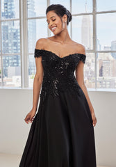 MGNY Madeline Gardner New York 73131 Formal Long A Line Evening Dress