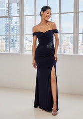 MGNY Madeline Gardner New York 73134 Slit Long Formal Evening Dress