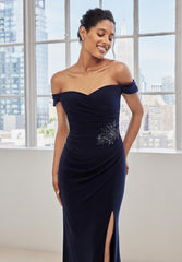 MGNY Madeline Gardner New York 73134 Slit Long Formal Evening Dress