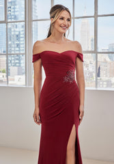 MGNY Madeline Gardner New York 73134 Slit Long Formal Evening Dress
