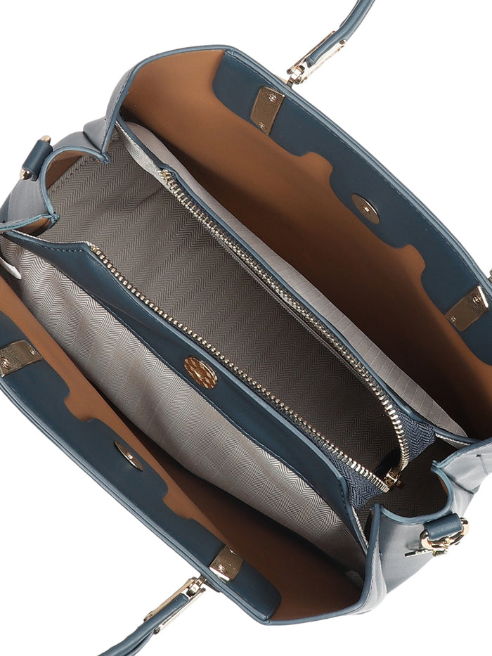 Rosy Teal Satchel Bag