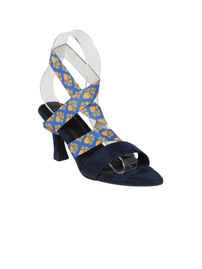 Royal Paisley Kitten Heels