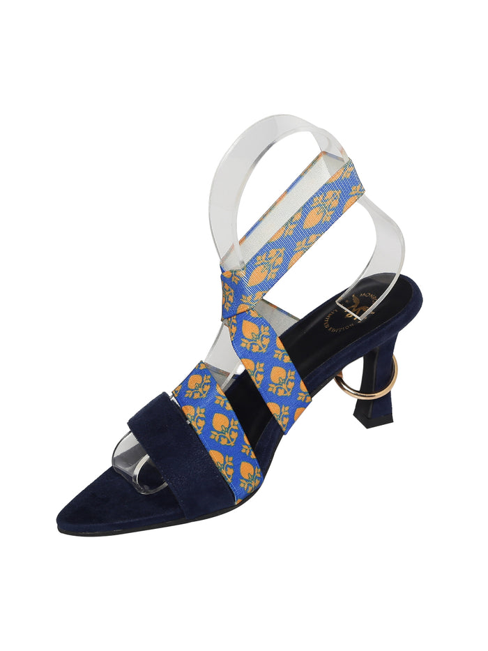 Royal Paisley Kitten Heels