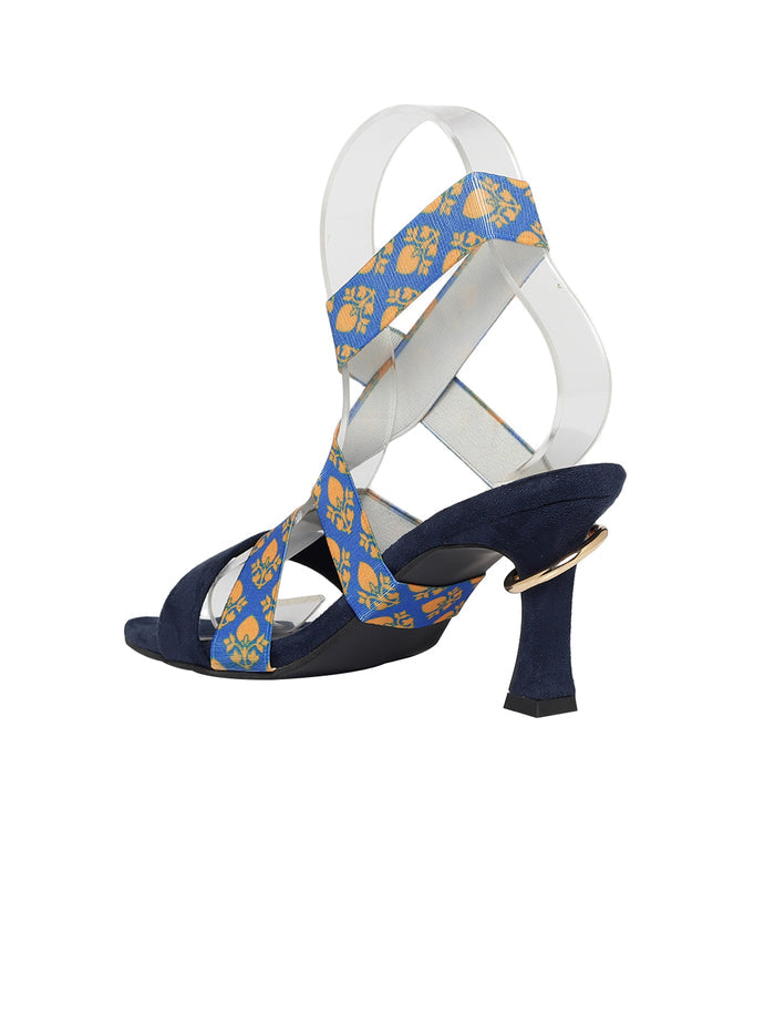 Royal Paisley Kitten Heels