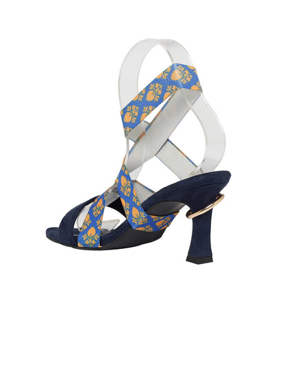 Royal Paisley Kitten Heels