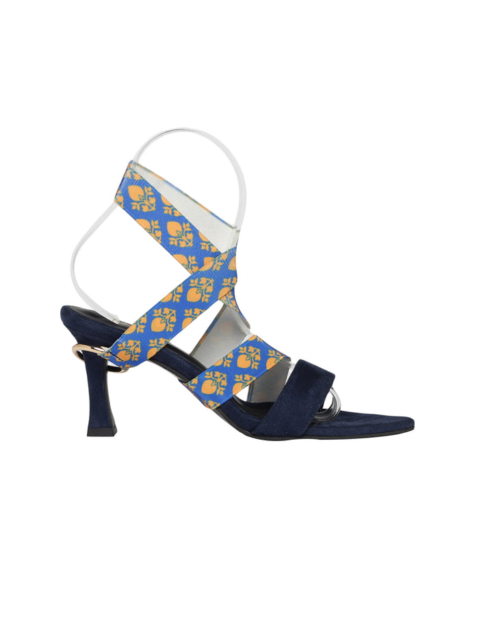 Royal Paisley Kitten Heels