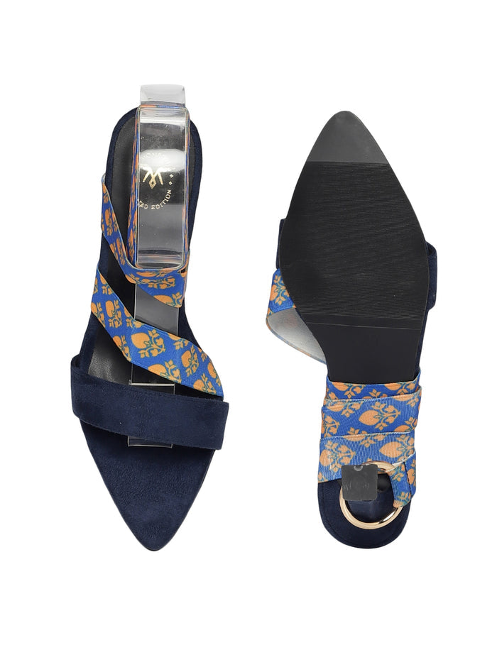 Royal Paisley Kitten Heels
