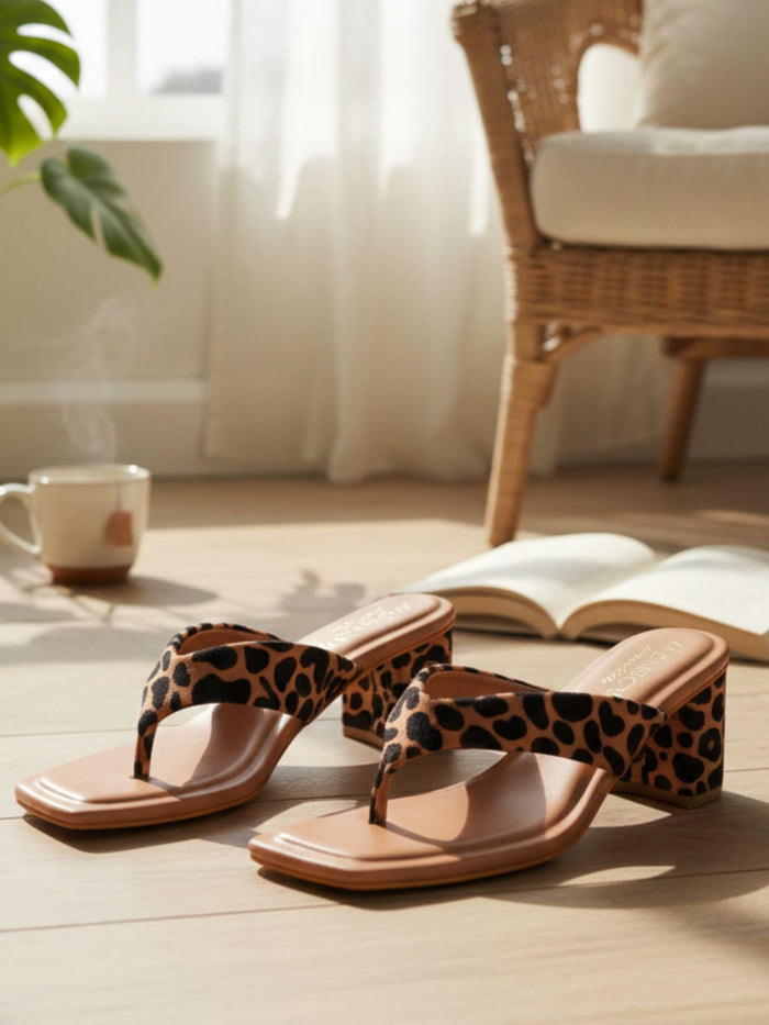 Serena Beige Block Heels
