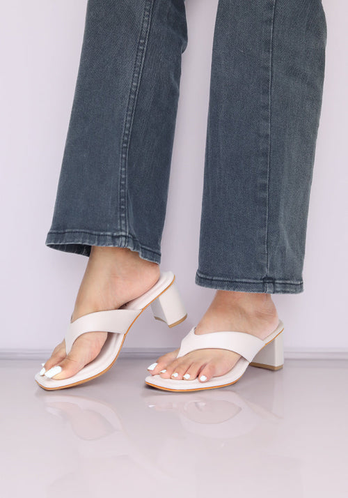 Serena Cream Block Heels