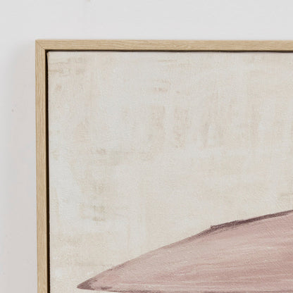 Shared Shade Framed Artwork close-up showing soft muted abstract forms within a light timber frame