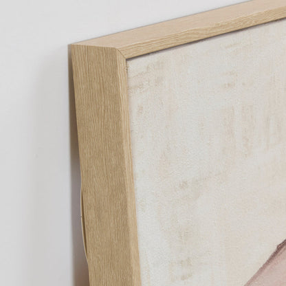 Shared Shade Framed Artwork close-up showing a light timber frame and muted abstract artwork detail