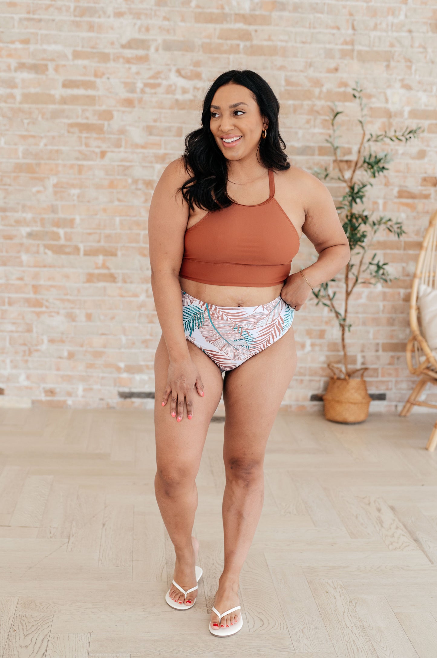 Hazel Blues® | Tahiti Tropical Print Swim Bottoms
