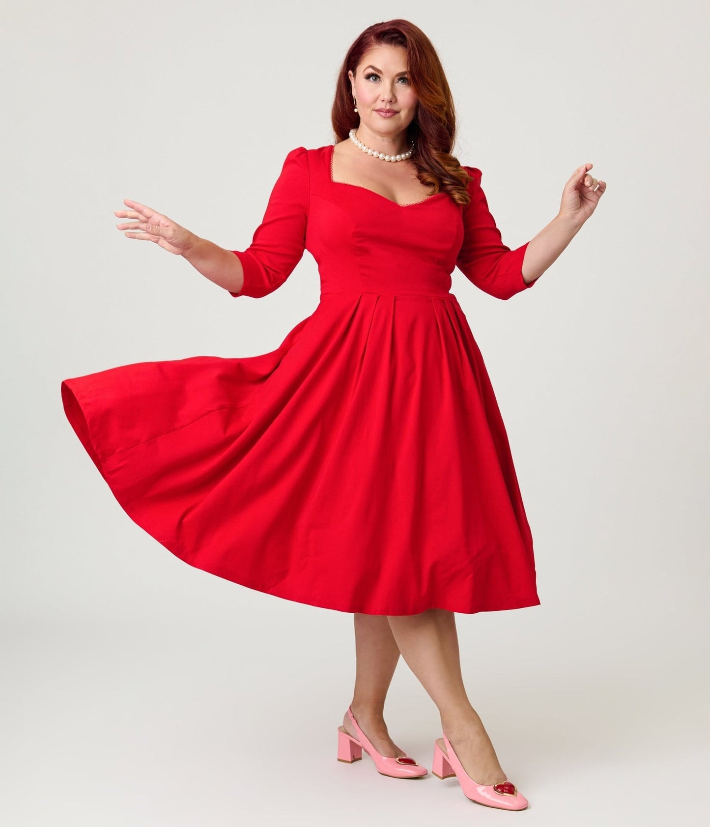 Hazel Blues® |  Unique Vintage Sweetheart Swing Dress