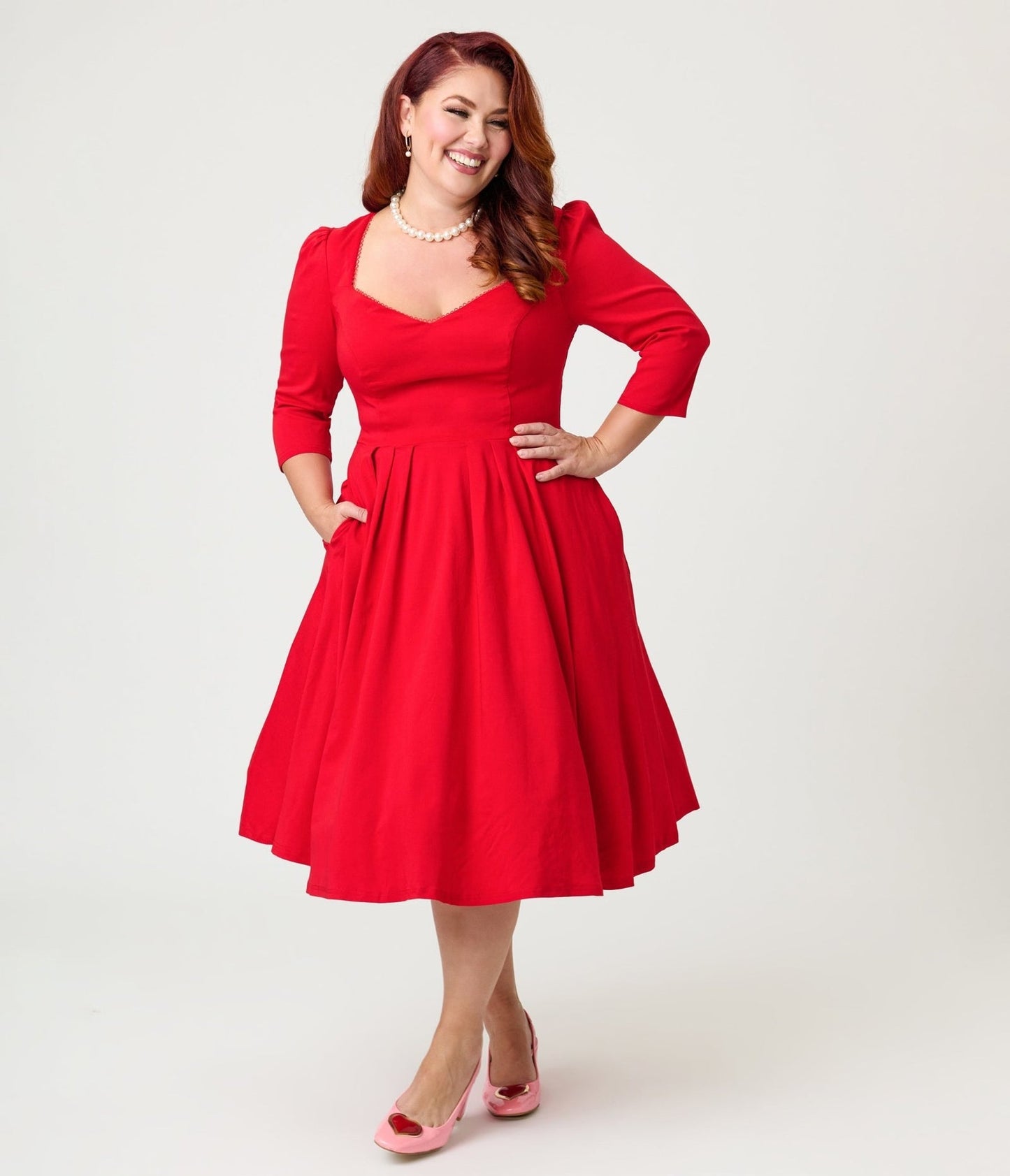 Hazel Blues® |  Unique Vintage Sweetheart Swing Dress