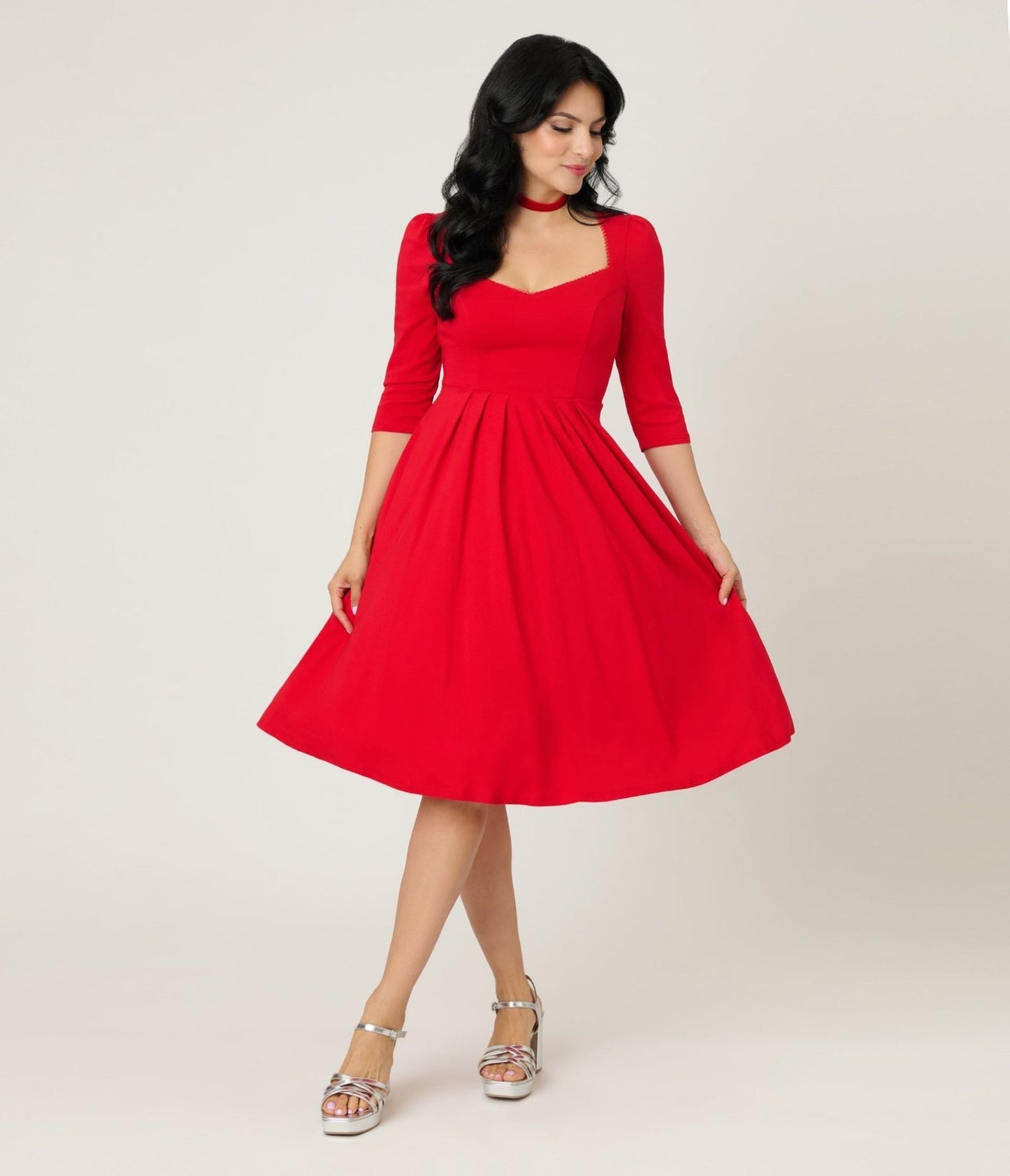 Hazel Blues® |  Unique Vintage Sweetheart Swing Dress