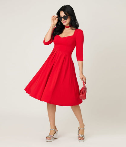 Hazel Blues® |  Unique Vintage Sweetheart Swing Dress