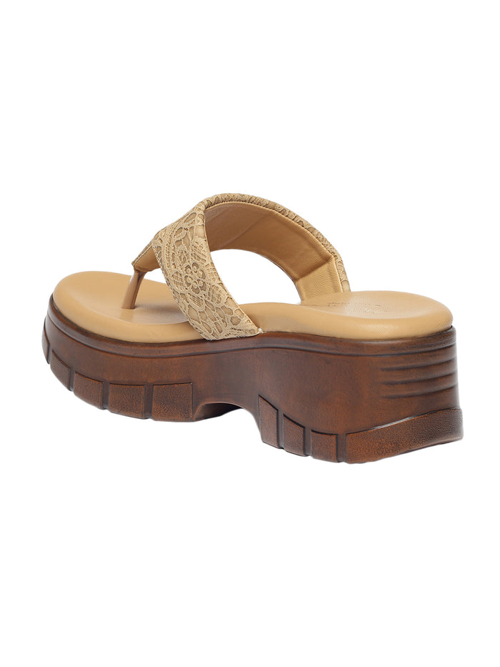 Vulan Beige Wedge Heels