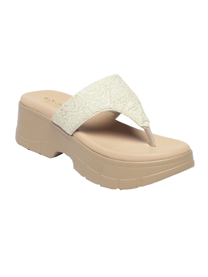 Vulan Cream Indira Wedge Heels