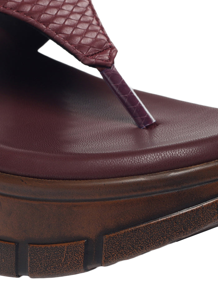 Vulan Maroon Wedge Heels