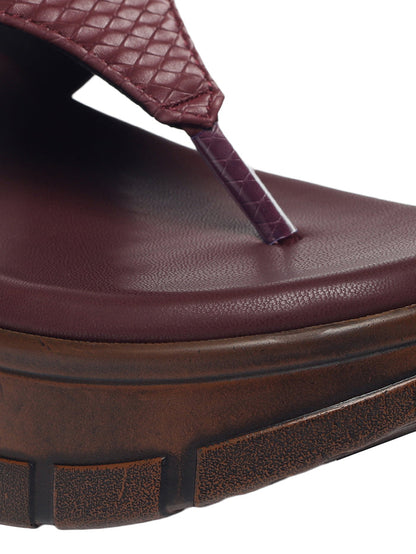Vulan Maroon Wedge Heels