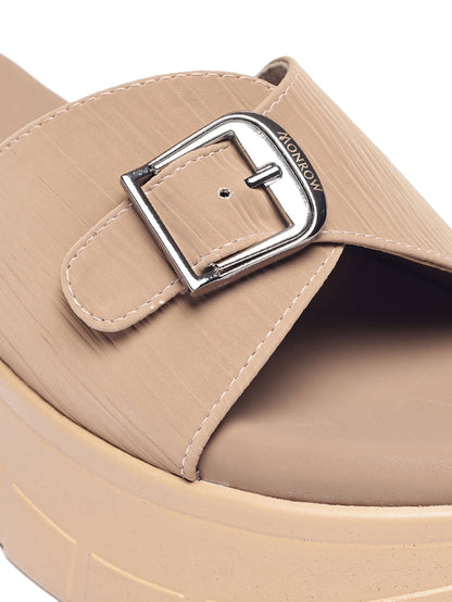 Ziva Dark Beige Wedge Heels