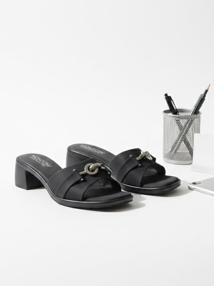 Zyelle Black Block Heels