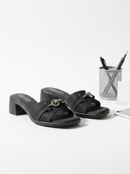 Zyelle Black Block Heels