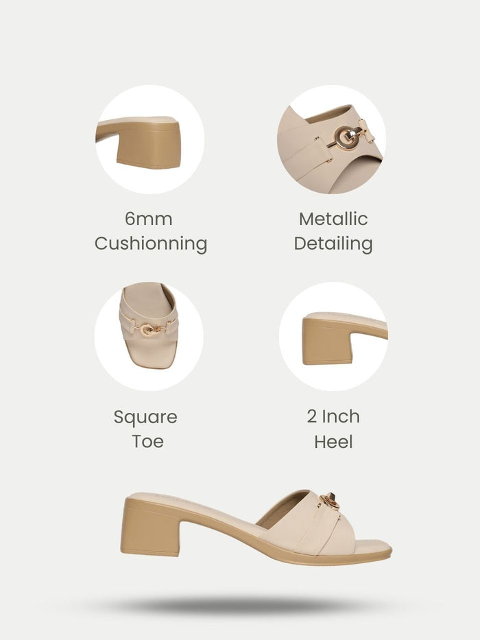 Zyelle Cream Block Heels
