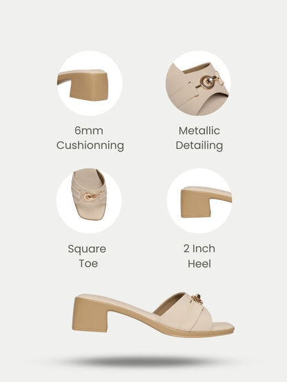 Zyelle Cream Block Heels