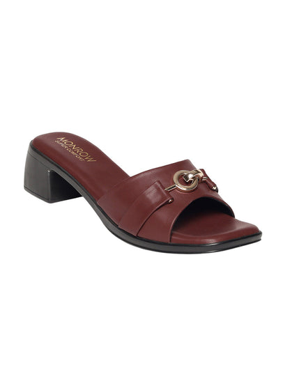 Zyelle Maroon Block Heels