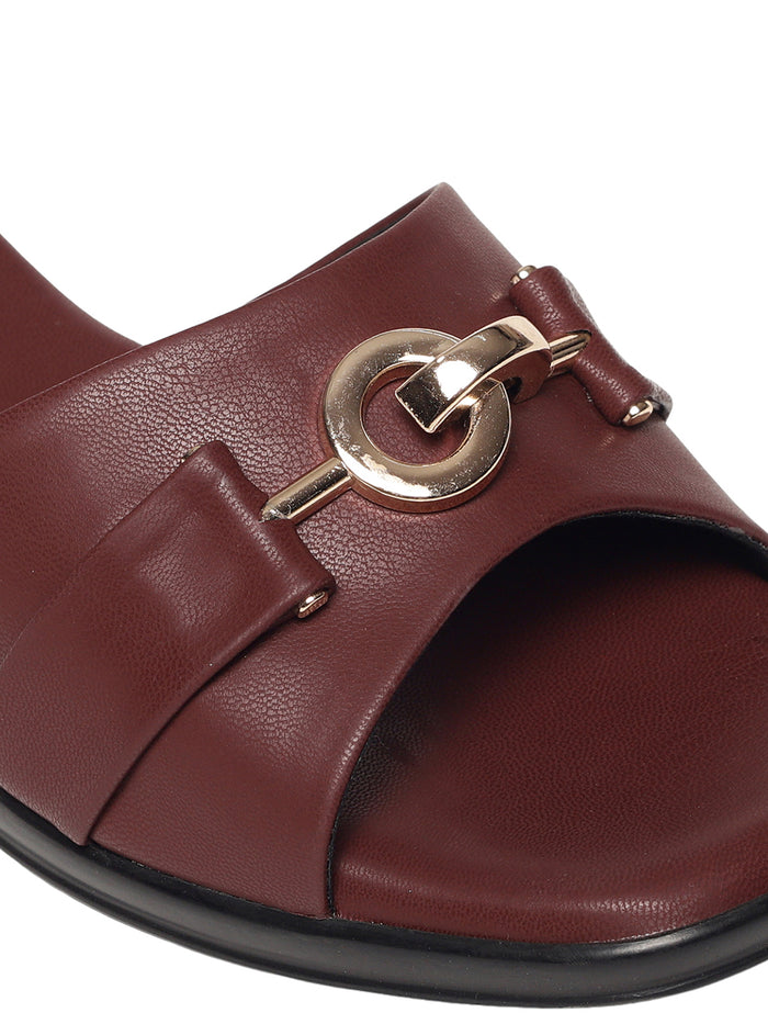 Zyelle Maroon Block Heels